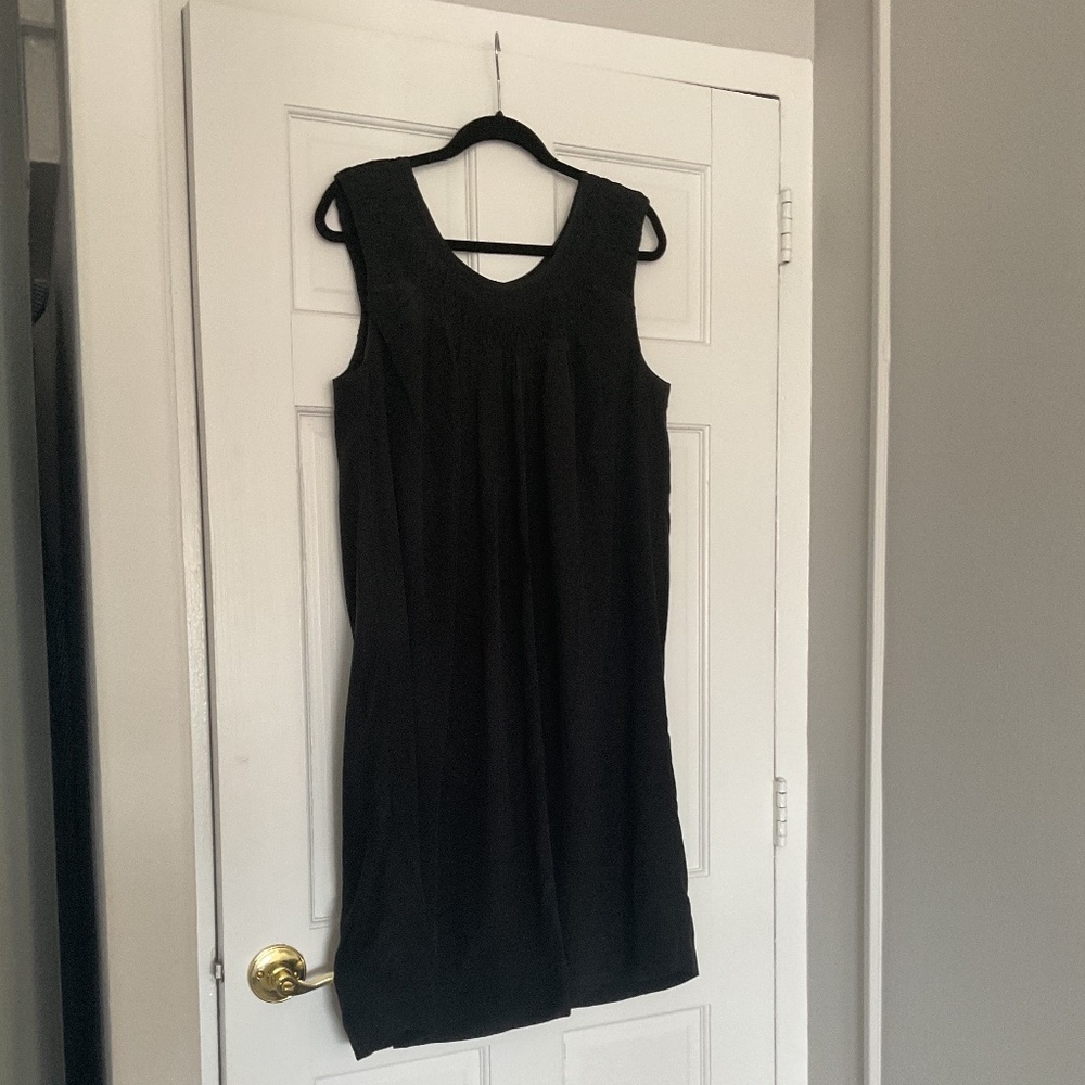 J. Jill Silk Black Dress - Size Large